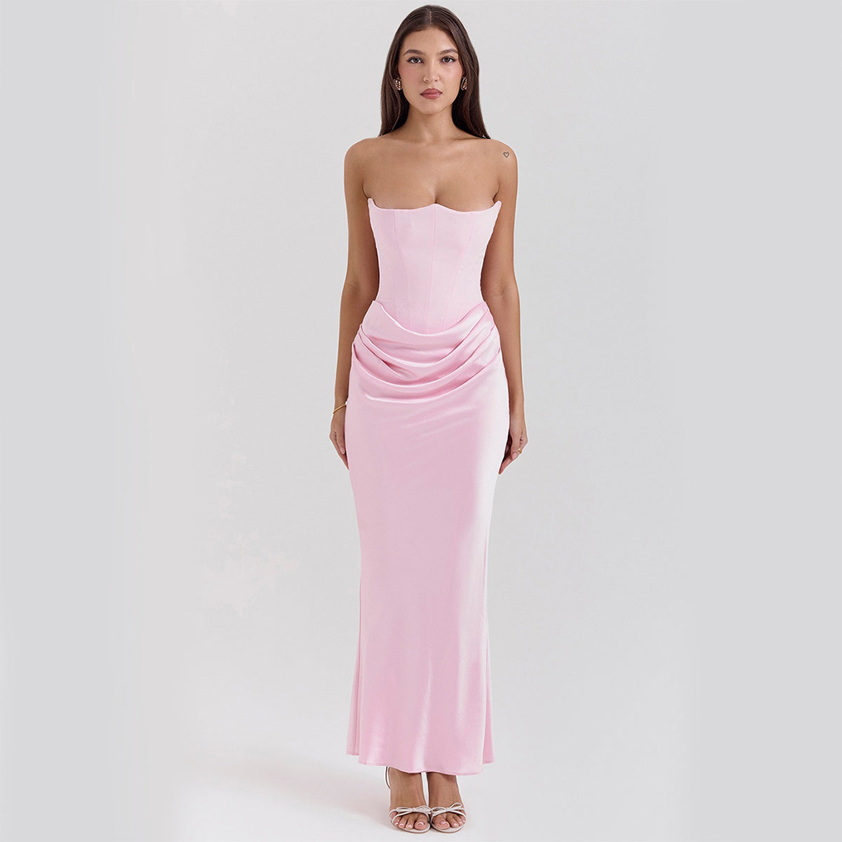 Slim Tube Top Long Dress Sexy Fashion