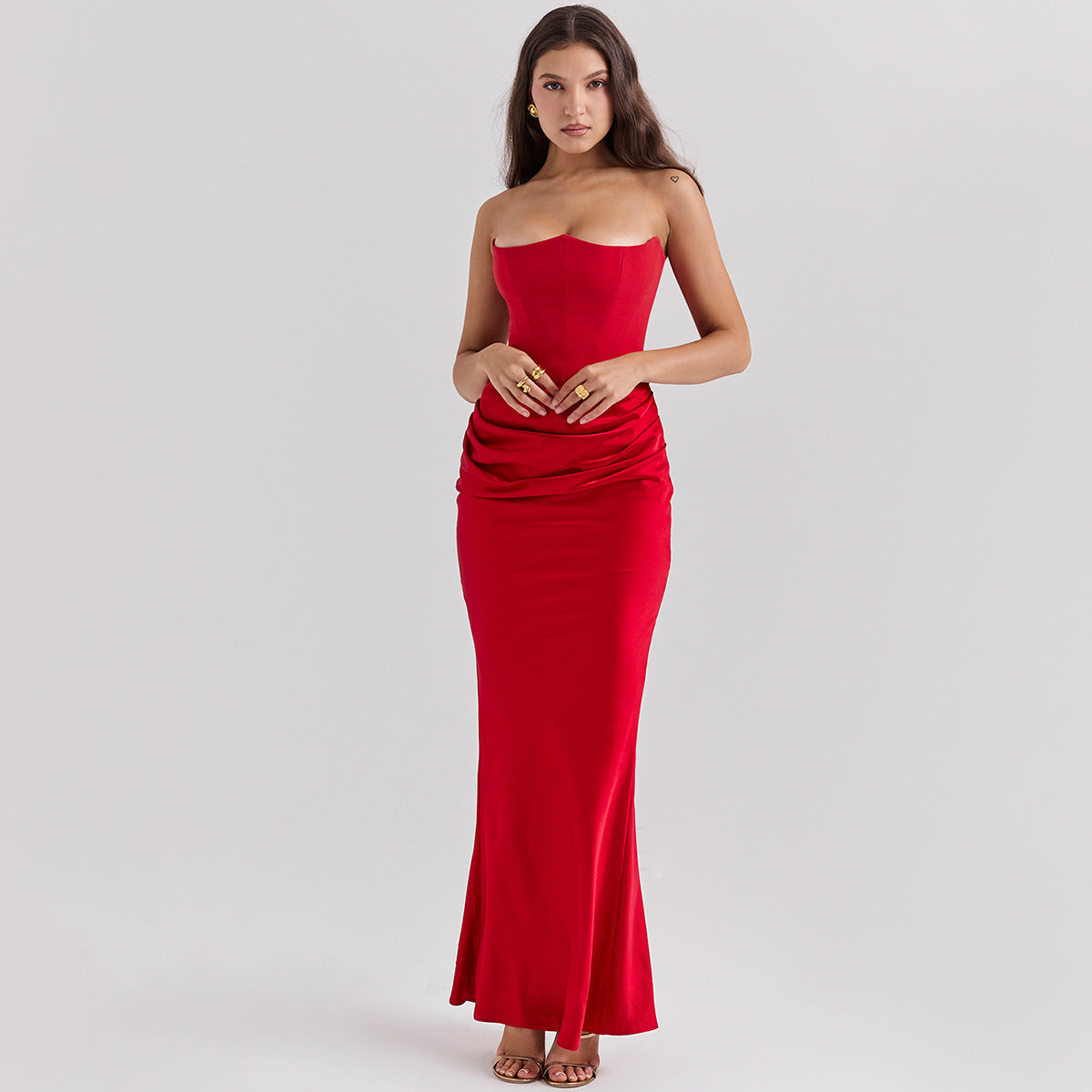 Slim Tube Top Long Dress Sexy Fashion