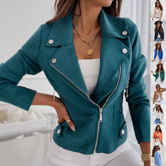 Zip-up Lapel Jacket