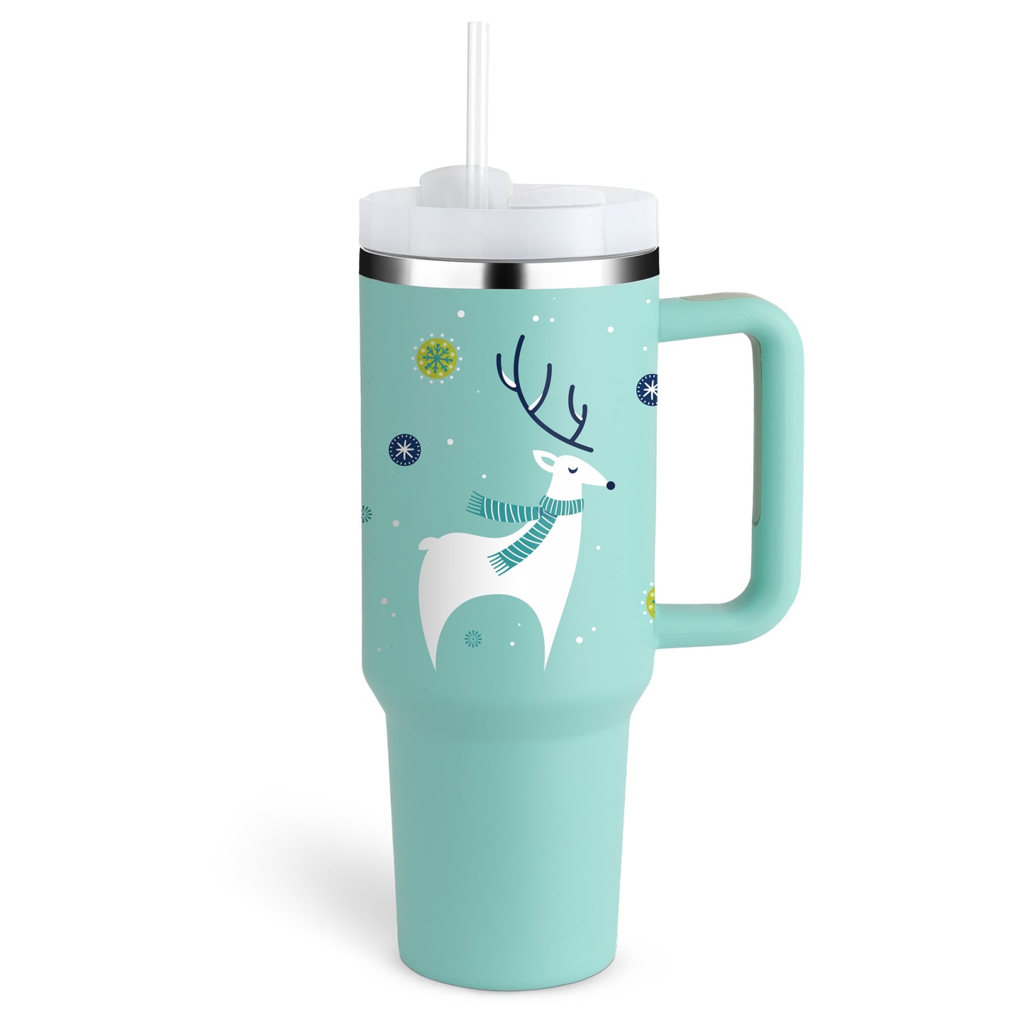 Tumbler With Handle Straw Insulated