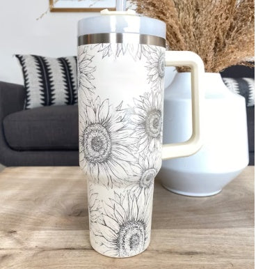 Tumbler With Handle Straw Insulated